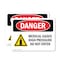 Signmission Medical Gases High Pressure Danger Sign, Vinyl Decal, 10in W x 7in L, 2PK OS-2PACK-DS-D-710-L-2174 - alternate 1